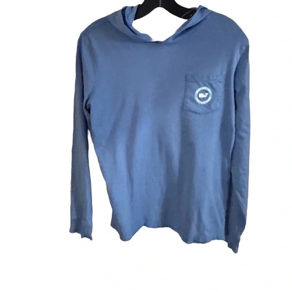 VINEYARD VINES Kids Blue Whale Hoodie Long-Sleeve, Front Pocket Unisex Sz Large - Picture 2 of 9